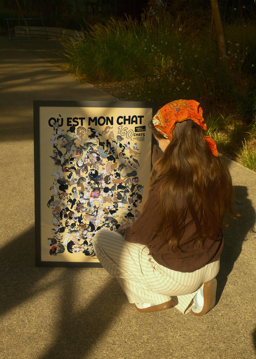 "Où est mon Chat?" - Poster collaboratif, 160 chats illustrés - EDITION CLASSIQUE